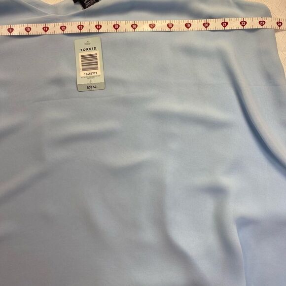 Torrid Size 2 Light Blue Satin Cami Tank Top Adjustable Straps NWT - Picture 7 of 9